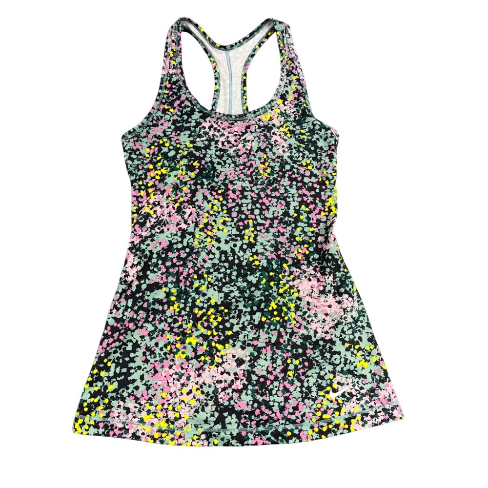 Nike Dri-FIT Floral Print Racerback Athletic‎ Training Tank Top Slim Fit XS